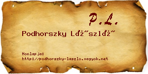 Podhorszky László névjegykártya